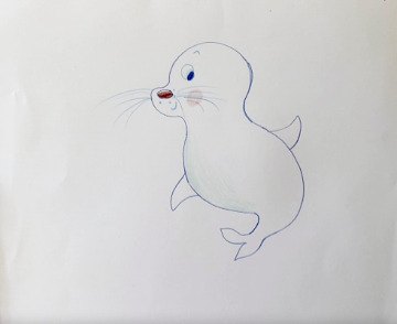 How To Draw A Baby Seal Cartoon 