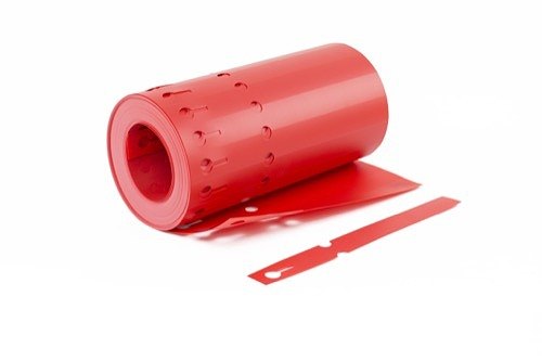 Set of 100, Red Self-Tie Lock Loop Plant Label Roll, L16cm, 5 Inches