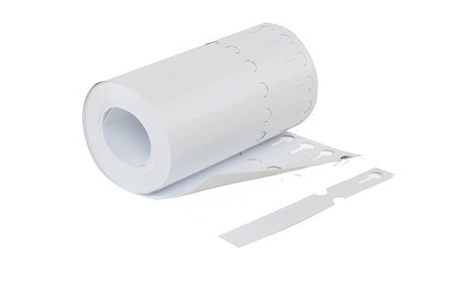 Set of 100, White Self-Tie Lock Loop Plant Label Roll, L16cm, 5 Inches