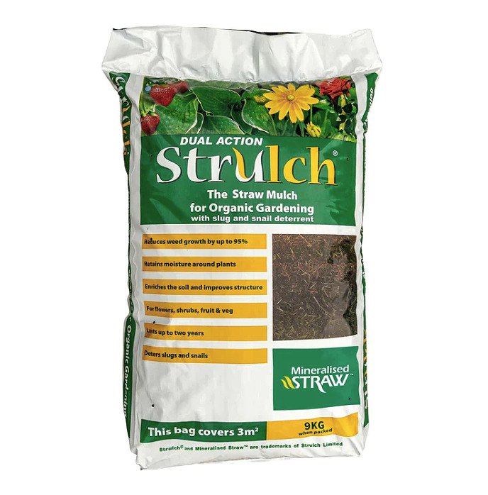 Strulch Organic Straw Mulch 9kg bag 48 x 9kg (432kgs), Bulk Pallet